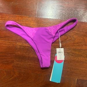 Beach Bunny Dwim Sydney Bikini Bottoms XS (Thong/cheeky) BNWT